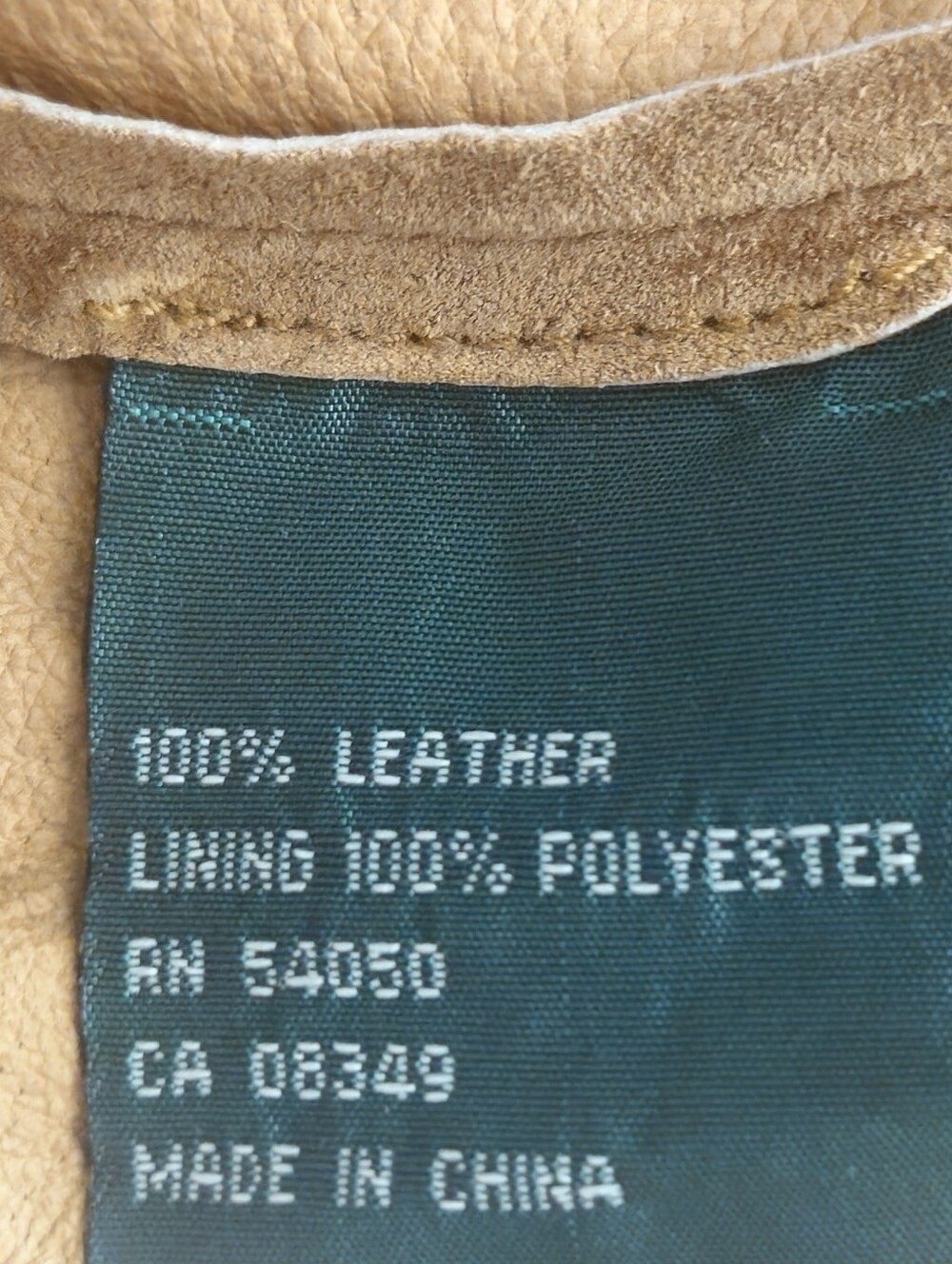 Vtg Lauren Ralph Lauren 100% Genuine Leather Suede Fringe Jacket Tan Western S/M - Picture 7 of 15